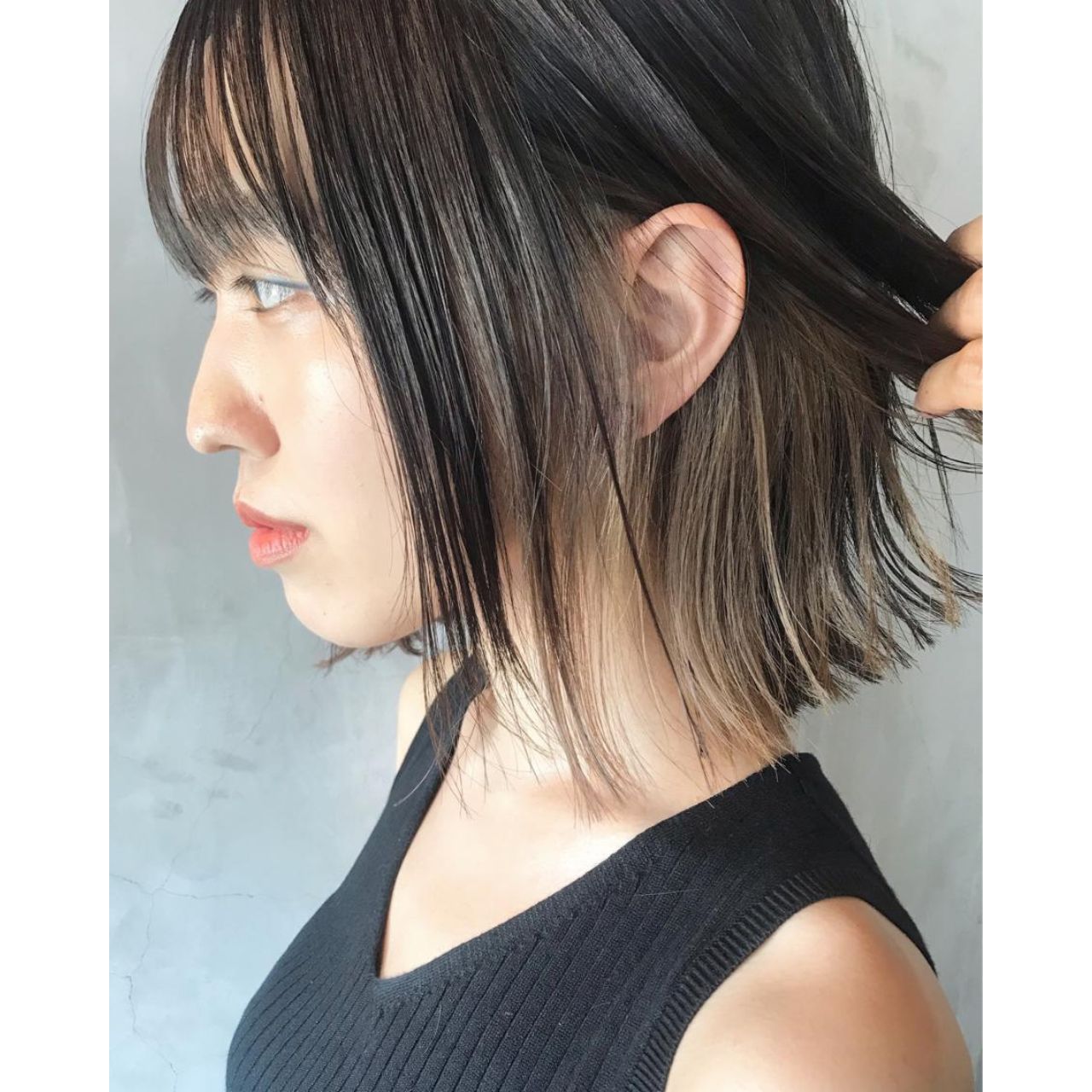 30代女性の痛くないインナーカラーのコーディネート例