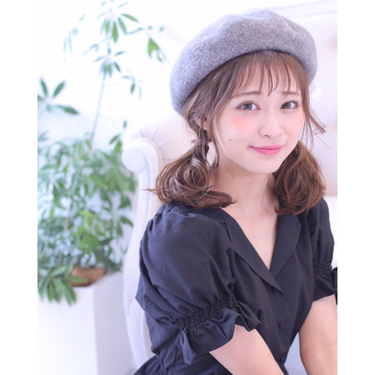 30代女性の痛くないツインテールのコーディネート例