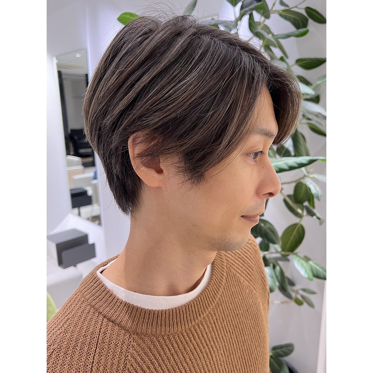 40代男性の痛くない茶髪のコーディネート例