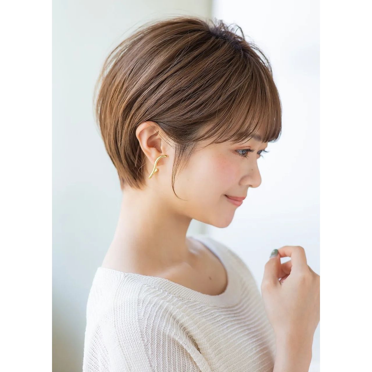 40代女性の痛くない茶髪のコーディネート例