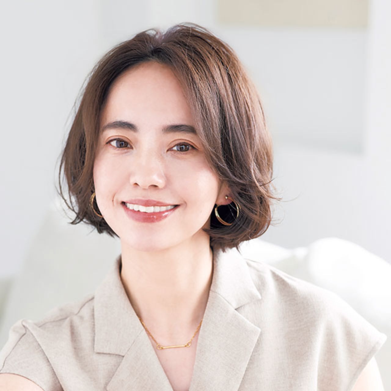 40代女性の痛くない茶髪のコーディネート例