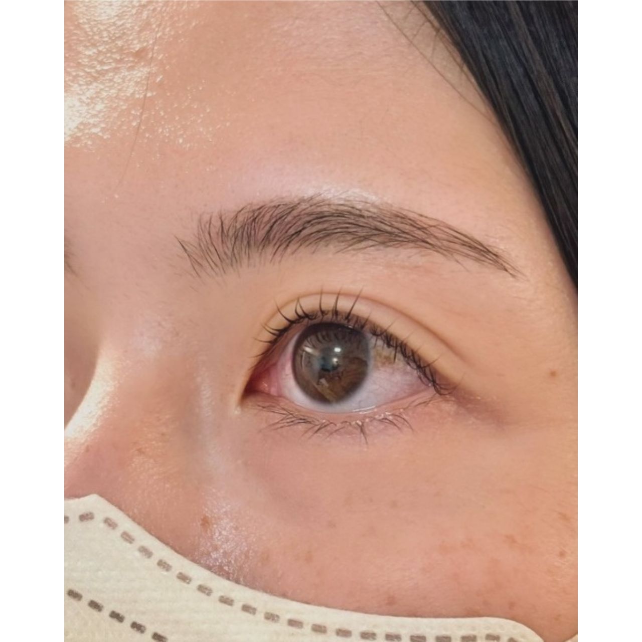 40代女性の痛くないまつ毛パーマのコーディネート例