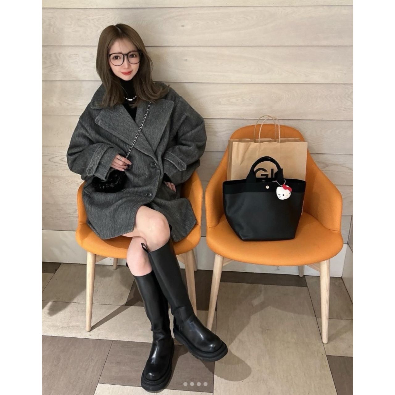 40代女性ギャルメイクの痛くないコーディネート例