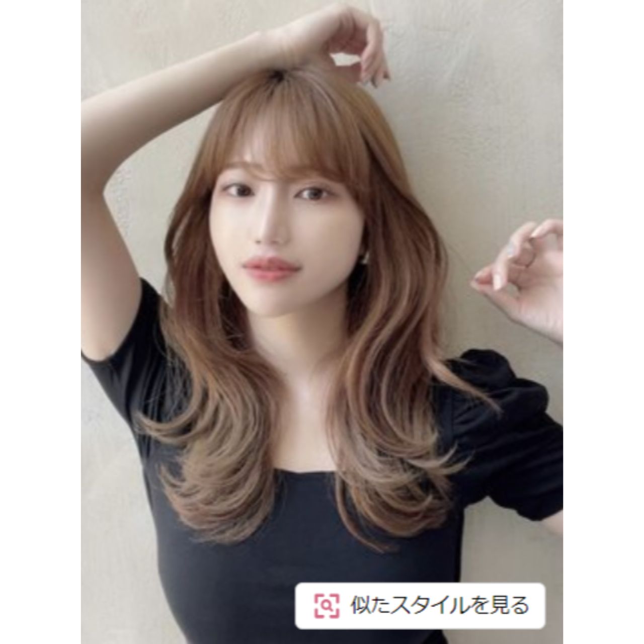 40代女性の痛くないロングヘアのコーディネート例