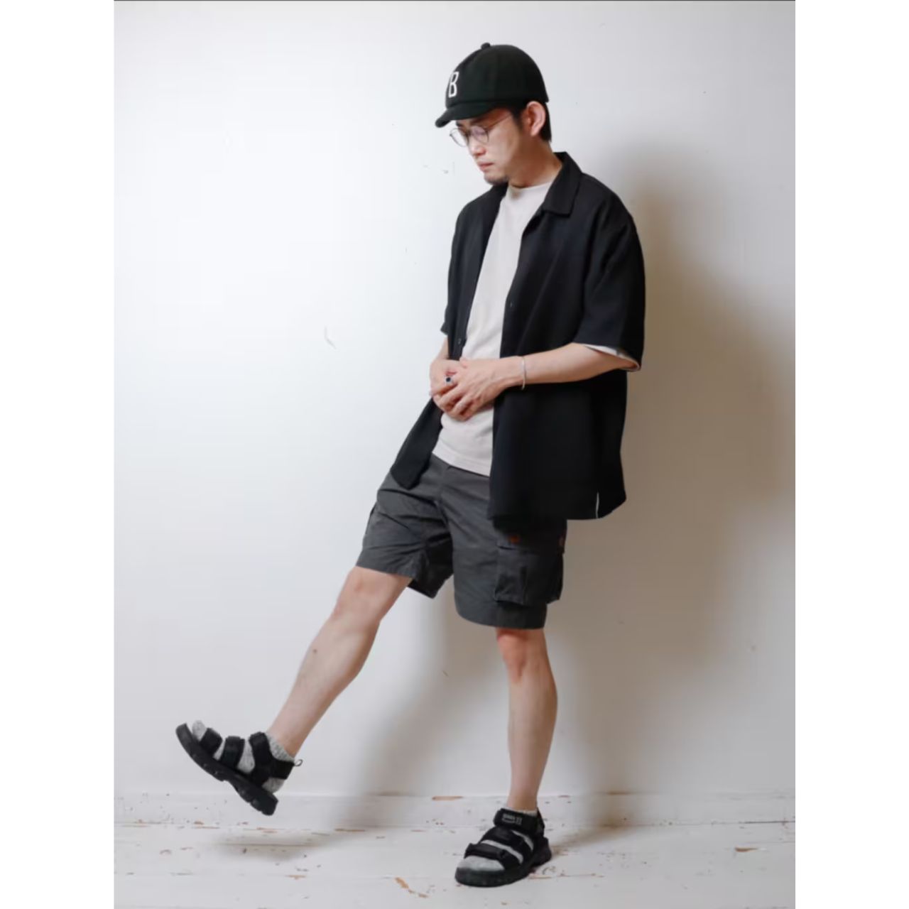 40代男性のショートパンツの痛くないコーディネート例
