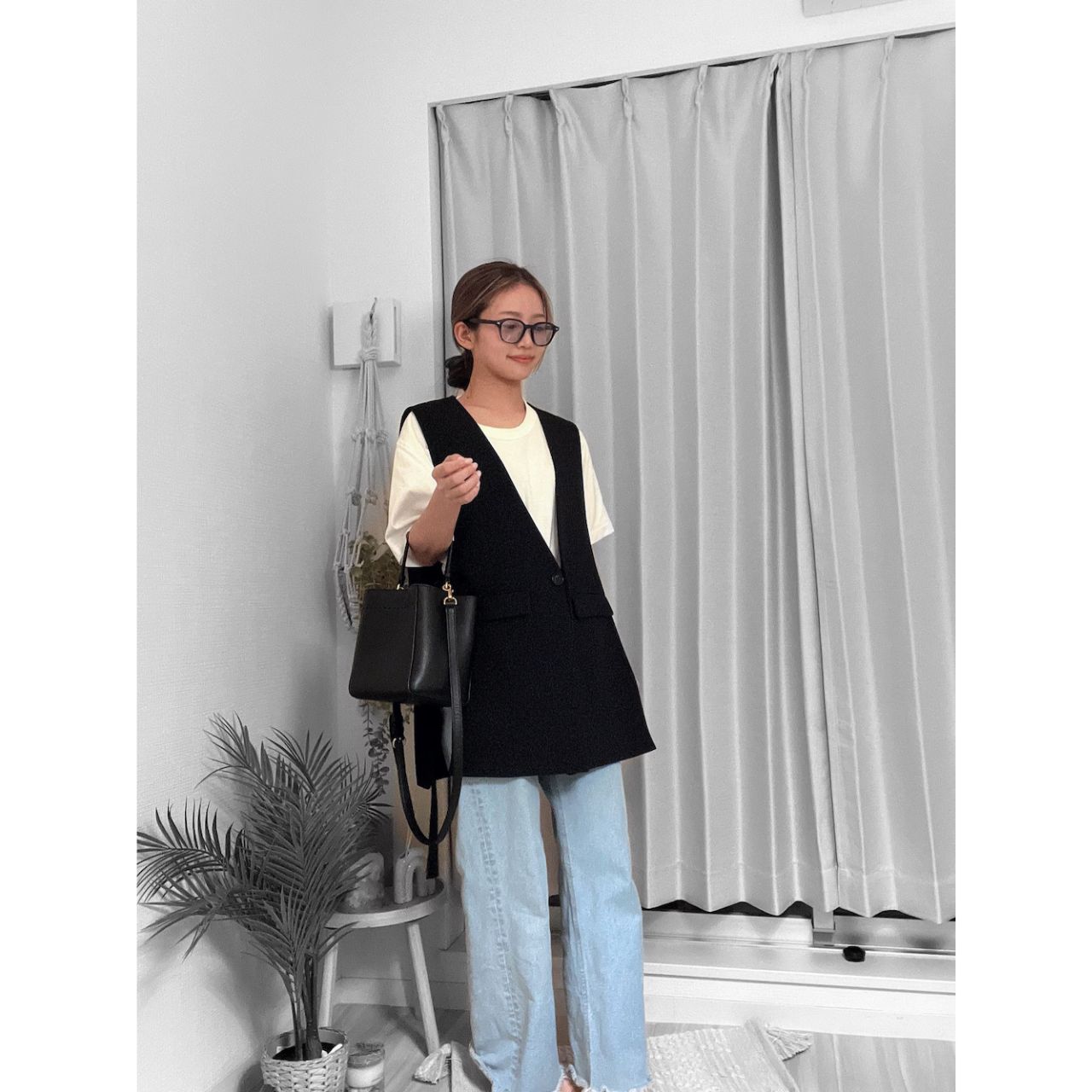 40代女性の痛くないトリーバーチのコーディネート例