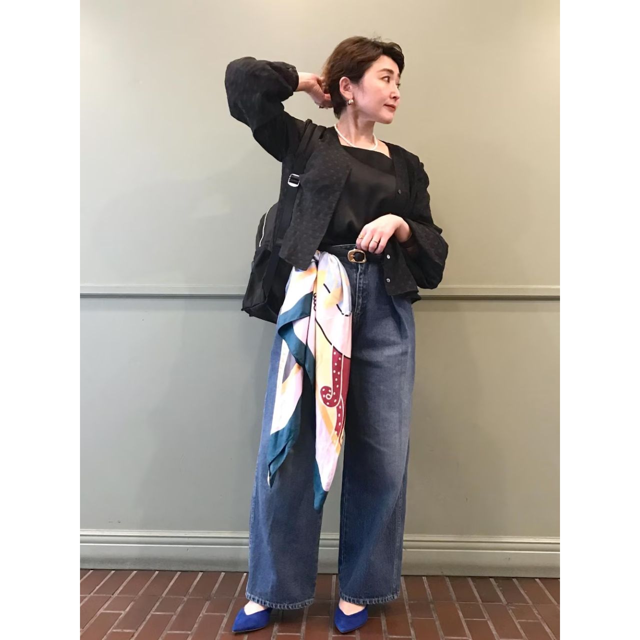 50代女性の痛くないリュックのコーディネート例