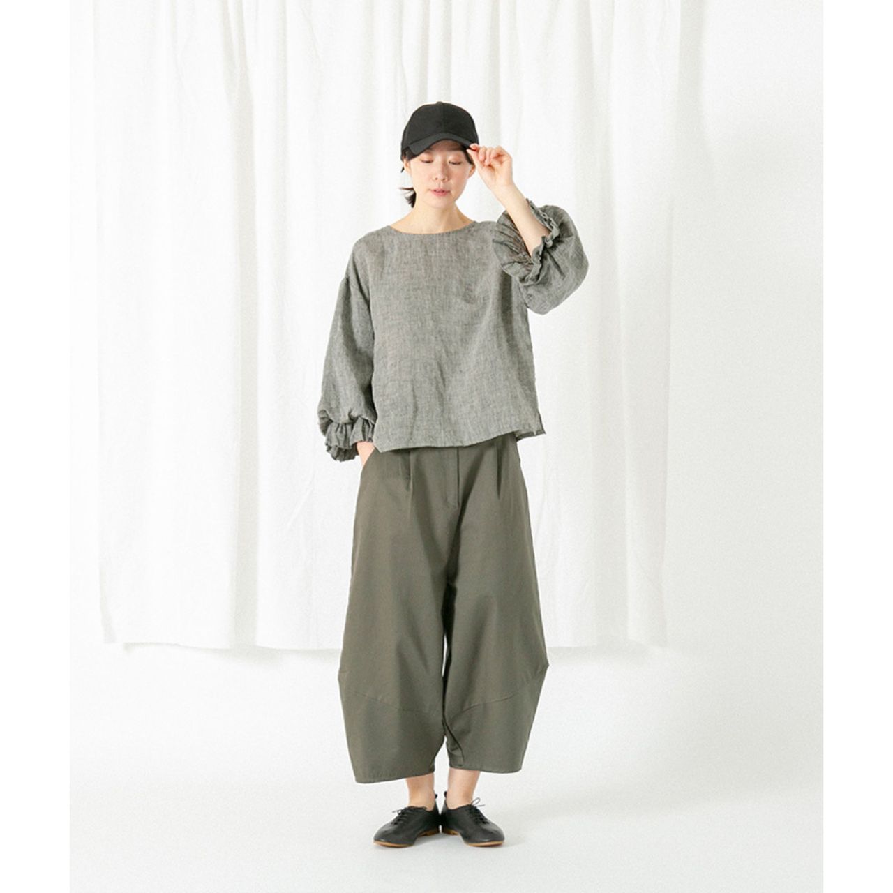 50代女性の痛くないキャップのコーディネート例