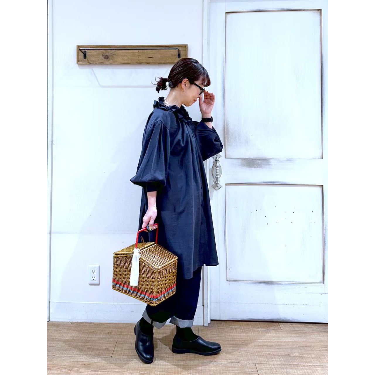 50代女性の痛くないジーンズのコーディネート例