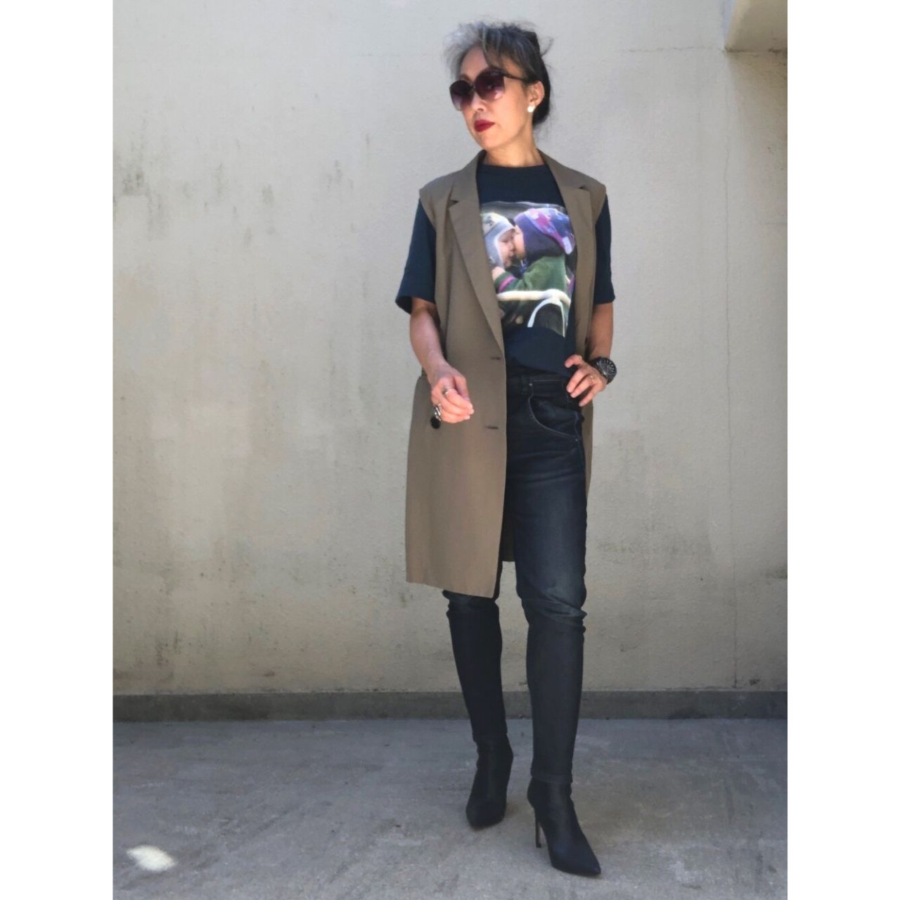 50代女性の痛くないティファニーのコーディネート例